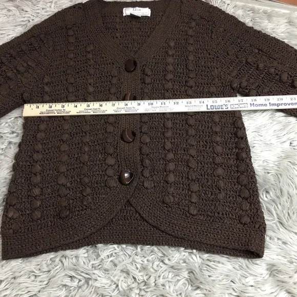 Vintage Lisa International button down Cardigan Sweater - Picture 6 of 9